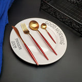 MyGoldenTable™  Black Gold Cutlery Set
